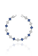 Silver/Blue/White