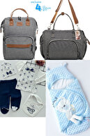 Gray-Brown-Navy Blue