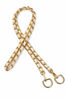 Gold Chain - Cream Leather
