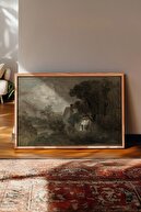 Wooden framed mirror