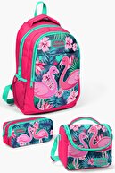 Neon Coral Sea Green Flamingo
