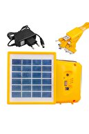Single Panel Rechargeable Solar Lighting Set