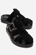Black suede