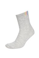 Defacto Kadın Çok Renkli Desenli 3'Lü Soket Çorap R8140AZ21AU