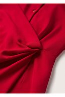 Mango Kadın Kırmızı Düğüm Detaylı Gömlek Elbise