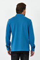 ENQUE Erkek Gömlek Yaka Uzun Kol Pike Tişört Petrol-mavi