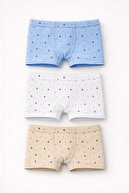 3 Multicolor Beige-White-Blue