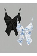 black White Floral