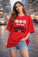 puolikuu Arirang World Tour BTS Baskılı Oversize Tshirt - Fiyatı