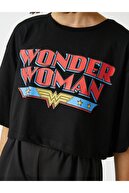 Koton Wonder Woman Lisansli Yazi Baskili T-Shirt Pamuklu