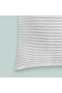 Mislina Home Luxury Sıvı Geçirmez Fermuarlı Yastık Alezi Beyaz Pamuklu Kabartmalı - Premium Koleksiyon