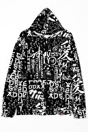 Sekizbiraltı Japon Dijital Baskı Fermuarlı Unisex Sweatshirt