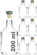6 Pieces with Cork Stopper (Synthetic Grey)