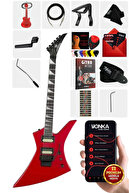 Maxword DG-34RD Kelly Kasa Floyde Rose 2x Zebra Humbucker Manyetik