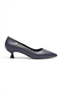 Navy blue leather