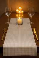Beige-White Houndstooth