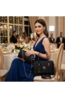 Glitter New Black Evening Dress Set