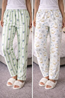 Duck Patterned And Green Hearted