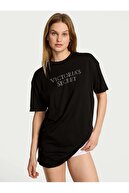 Black Glitter Printed