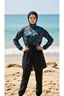 Black with Blue