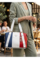 Navy Blue, White