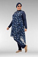 LEAF PATTERN NAVY