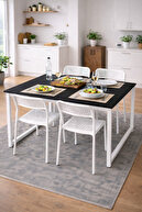 Table= Black/White - Chair= White