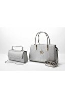 Glitter New Silver Evening Dress Set