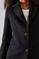 TRENDYOLMİLLA Siyah Düğmeli Blazer Ceket TWOAW22CE0054