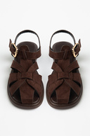 Brown suede