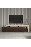 Travertine/Walnut