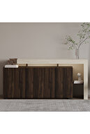 Travertine/Walnut