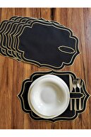 Black Fabric -Gold Embroidered