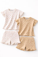 Multi-Color 2-piece set white-beige