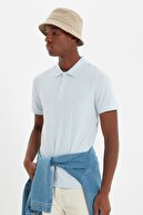 TRENDYOL MAN Mavi Erkek Slim Fit Polo Yaka Kısa Kollu Polo Yaka T-shirt