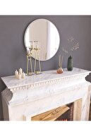 MONEayna Ylc Home & Dekor Dekoratif Yuvarlak Beyaz Ayna Mg900 58*58