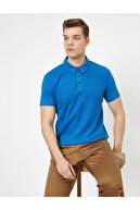 Koton Erkek Mavi Kısa Kollu Polo Yaka T-Shirt