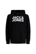 Jack & Jones Siyah Jjecorp Regular Fit Kapüşonlu Erkek Hoodie 12152840 - S000286