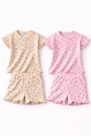 Multicolor Multicolor 2pcs set pink-beige