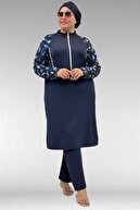 LEAF PATTERN NAVY