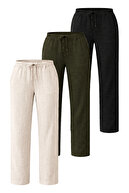 Ecru-Khaki-Black
