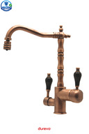 MATTE ANTIQUE COPPER (black porcelain handle)