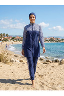 Navy Blue Sketch Pattern