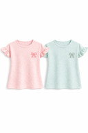 2 Multicolor Pink & Green