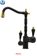 MATT BLACK-GOLD (BLACK handle)