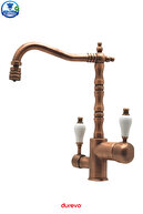 MATTE ANTIQUE COPPER (white porcelain handle)