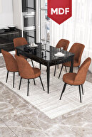 Table Black Marble Chairs Tile