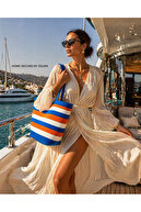 Saxe Blue white orange