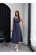 Navy Blue Polka Dot