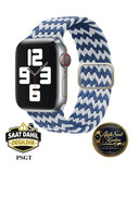 Zigzag dark blue white
